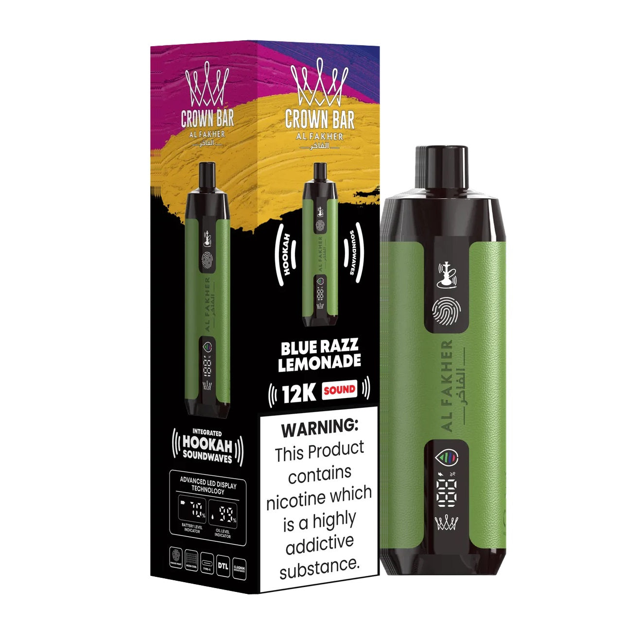 Al Fakher Crown Bar Disposable | 12000 Puffs