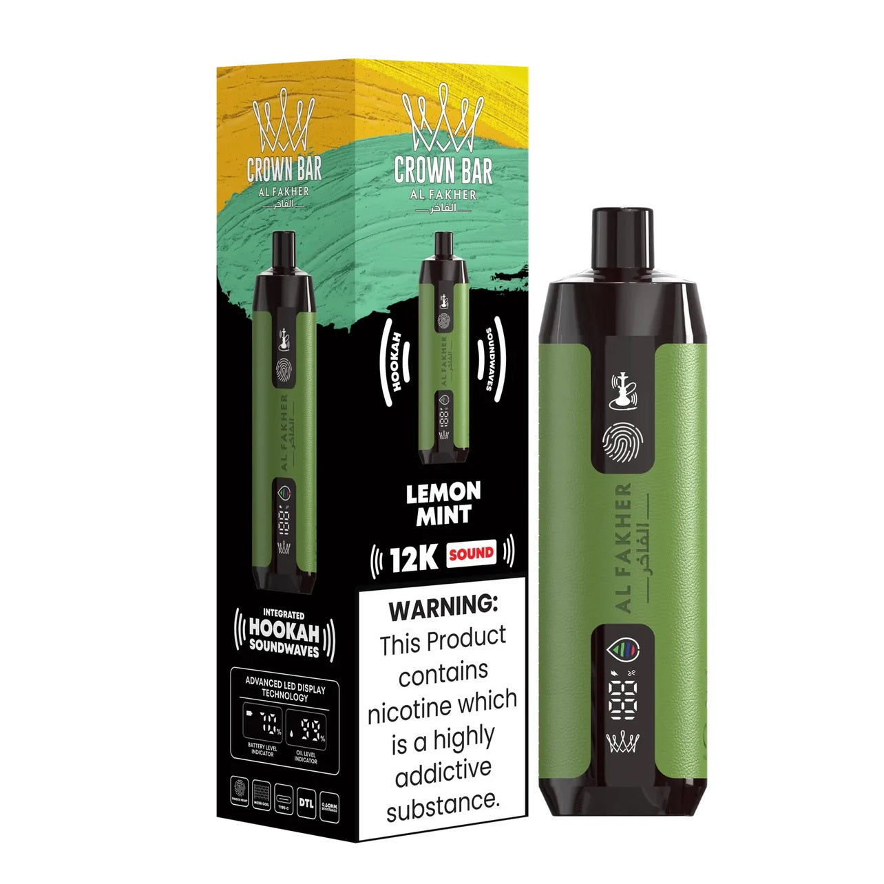 Al Fakher Crown Bar Disposable | 12000 Puffs