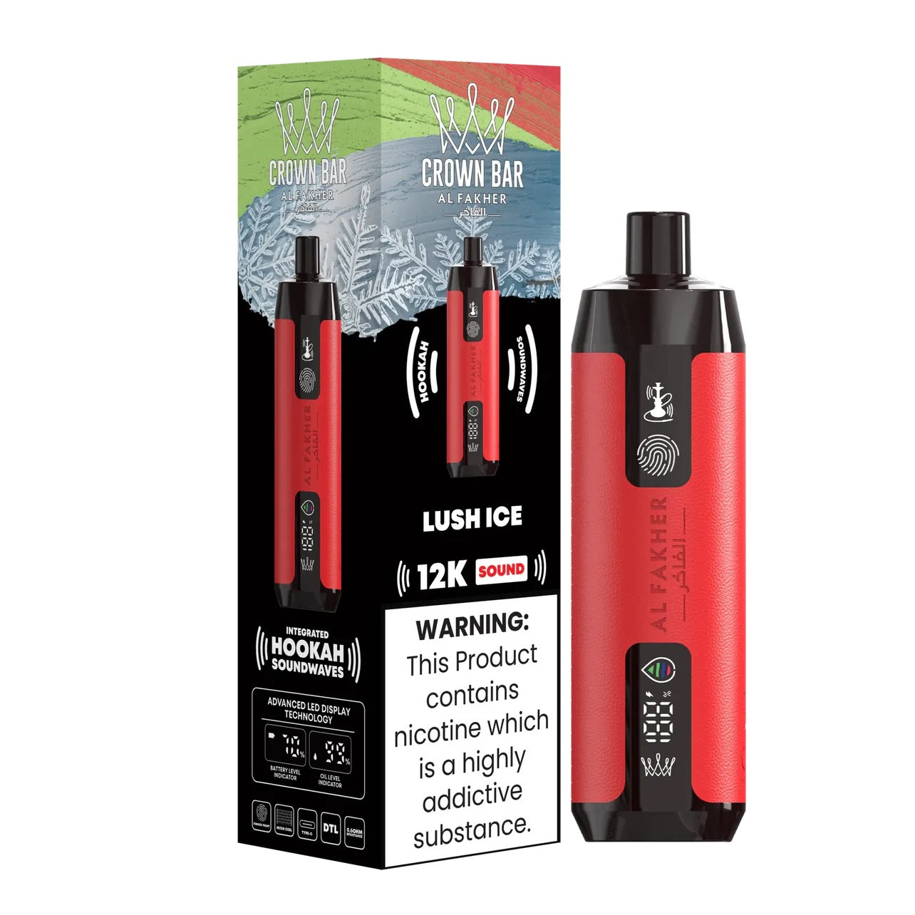 Al Fakher Crown Bar Disposable | 12000 Puffs