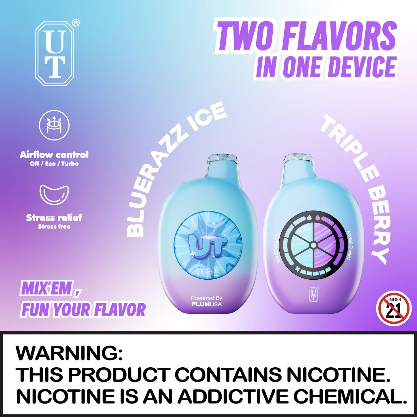 Flum UT Disposable Device - 50000 Puffs