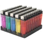 NEON ZY-2C CUE II Translucent Five Color Disposable Flint Lighter 50pk - Image 2