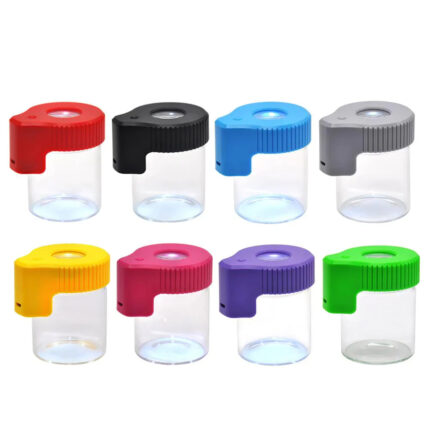 LED Storage Jar With Magnifier