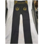 One Size Fits All Leggings Black With Gold Design
