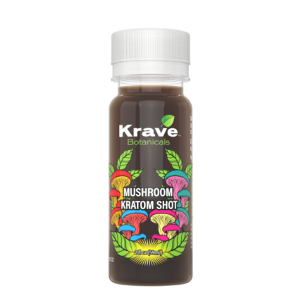 Krave Botanicals Mushroom Kratom 2oz Shots-12ct