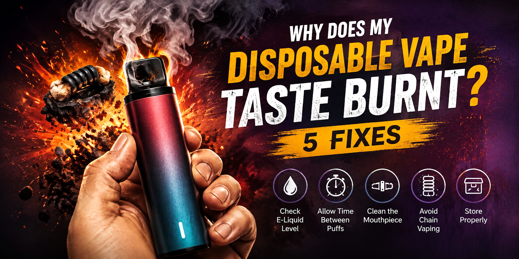 Why does my disposable vape taste burnt 5 fixes